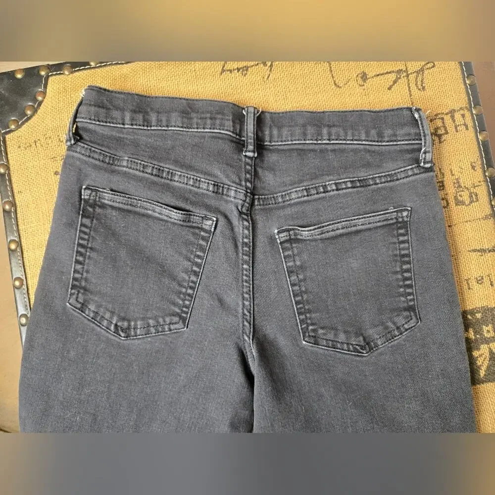 GAP Denim Jeans Girls Size 18 Slim Charcoal Black Adjustable Elastic Waist